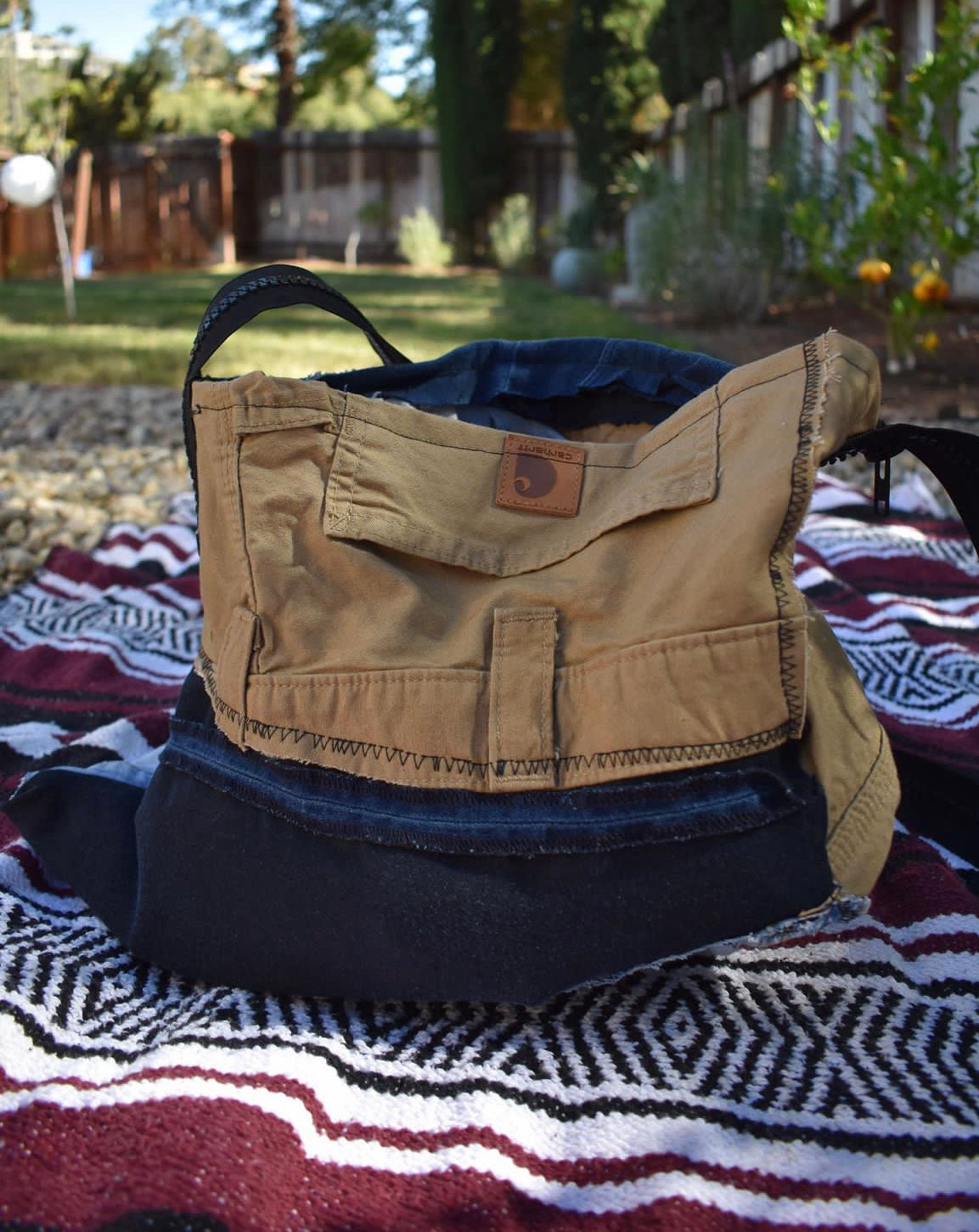 Denim Scrap Asymmetric Tote