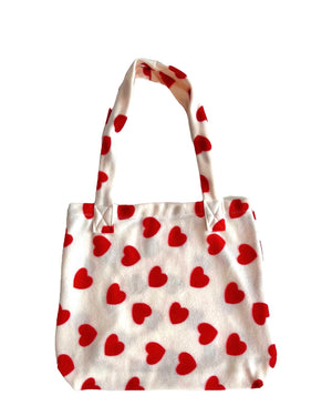 Fleece Heart Tote